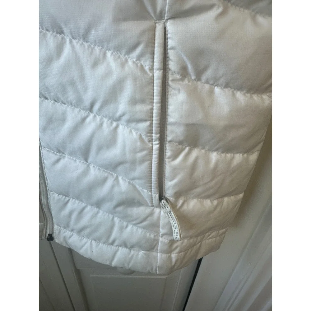 Patagonia Girls M White Down Sweater Vest Full Zip Puffer Quilted 68226FA14